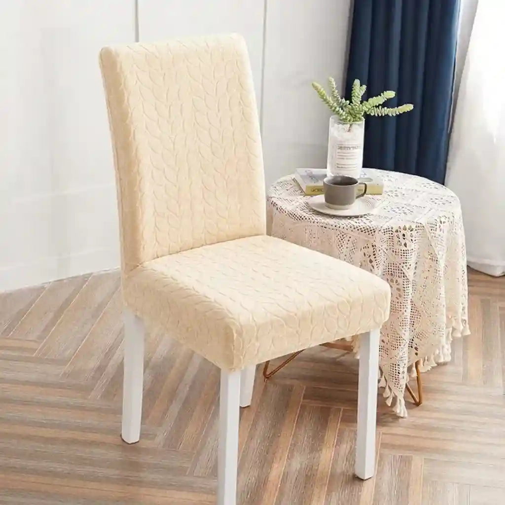 Housse de Chaise Extensible en Velours Gaufré – VELVA MAROC