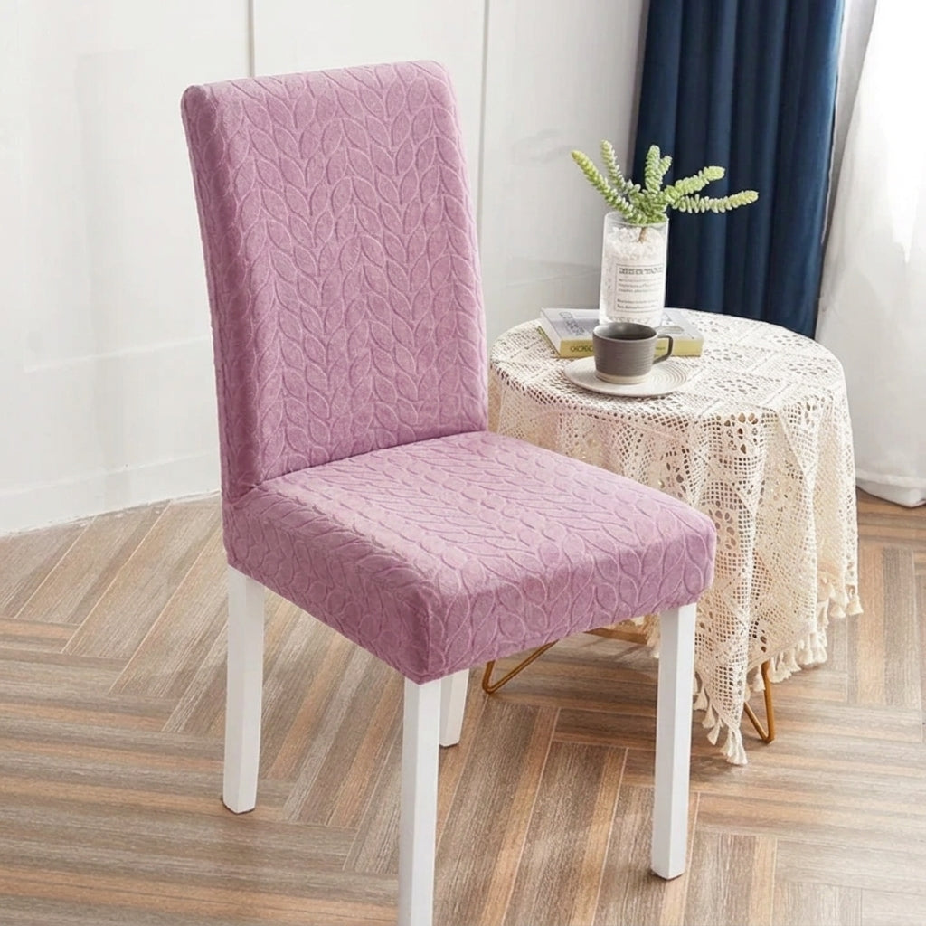 Housse de Chaise Extensible en Velours Gaufré – VELVA MAROC
