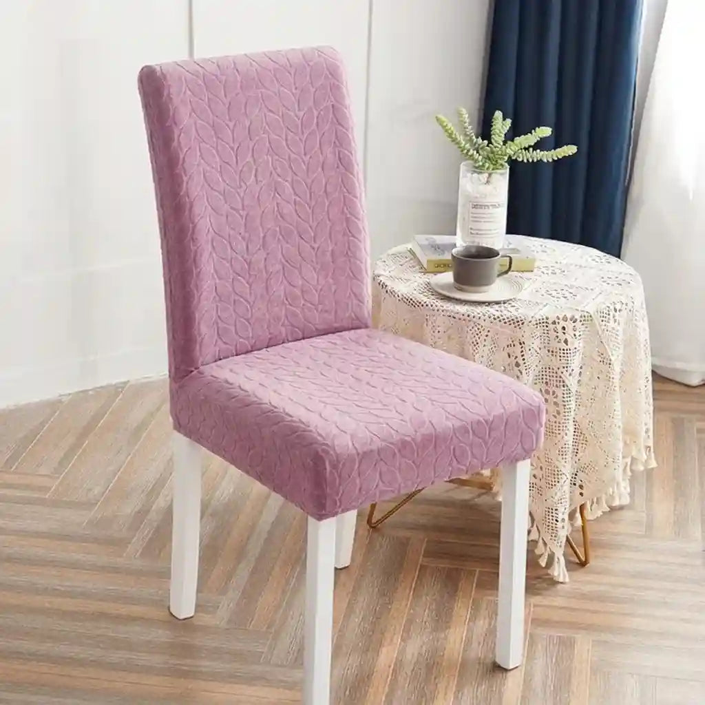 Housse de Chaise Extensible en Velours Gaufré – VELVA MAROC